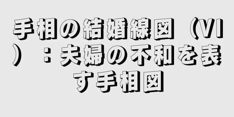 手相の結婚線図（VI）：夫婦の不和を表す手相図