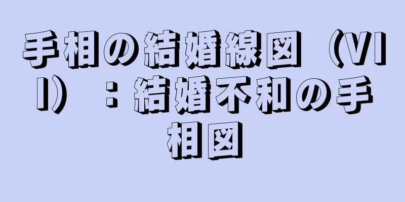 手相の結婚線図（VII）：結婚不和の手相図