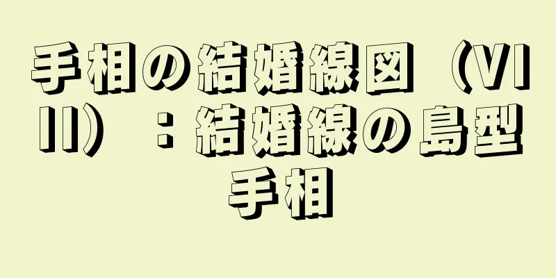 手相の結婚線図（VIII）：結婚線の島型手相