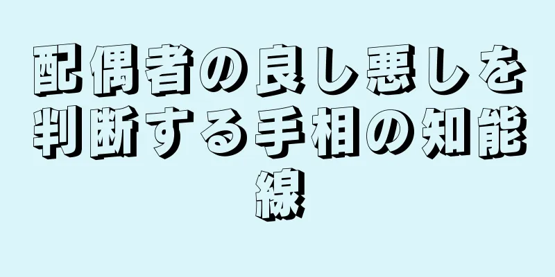 配偶者の良し悪しを判断する手相の知能線