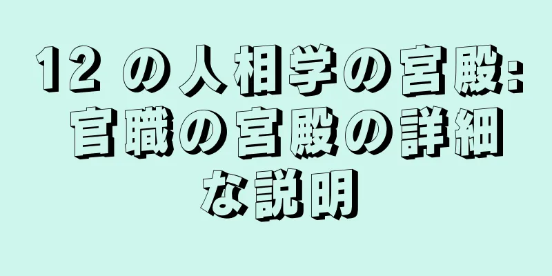 12 の人相学の宮殿: 官職の宮殿の詳細な説明