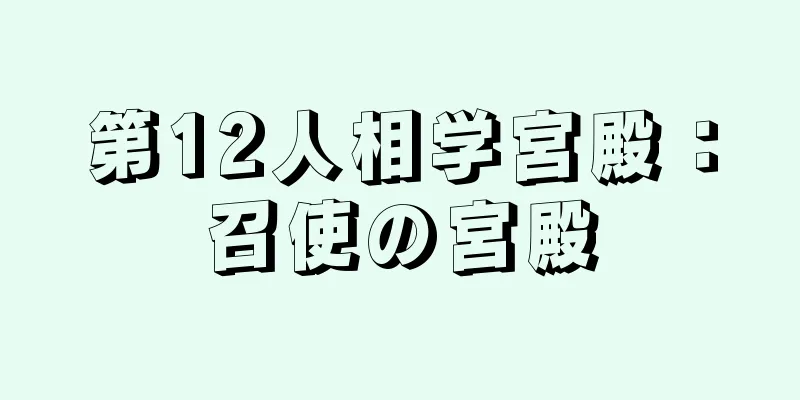 第12人相学宮殿：召使の宮殿