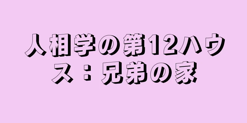 人相学の第12ハウス：兄弟の家