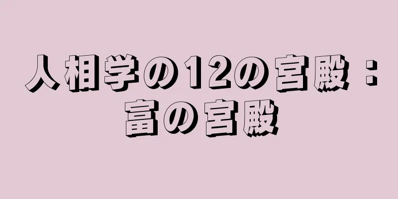 人相学の12の宮殿：富の宮殿