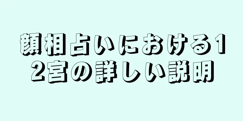 顔相占いにおける12宮の詳しい説明