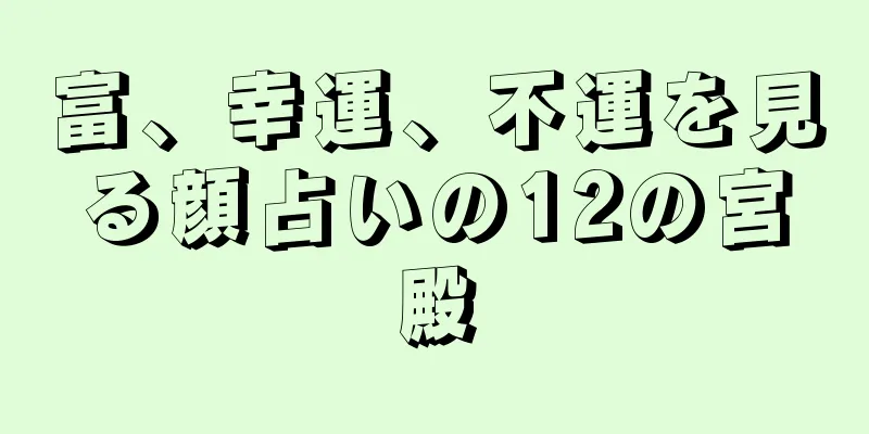 富、幸運、不運を見る顔占いの12の宮殿