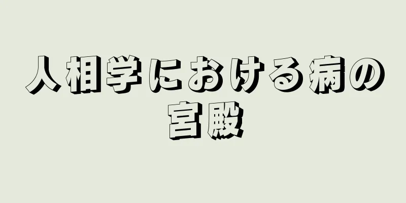 人相学における病の宮殿