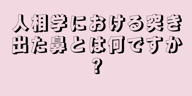 人相学における突き出た鼻とは何ですか?