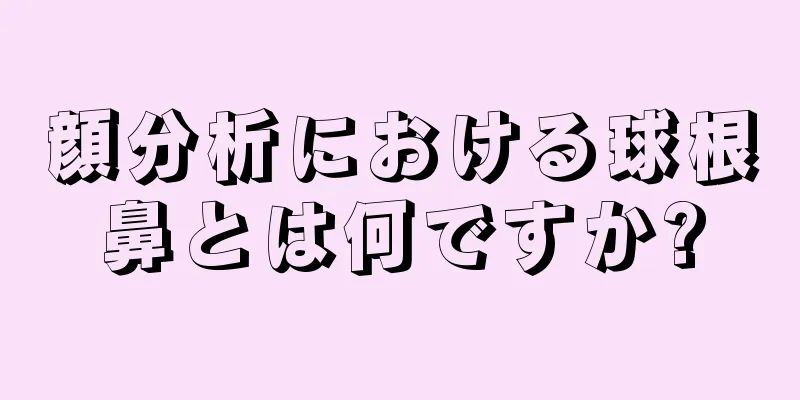 顔分析における球根鼻とは何ですか?