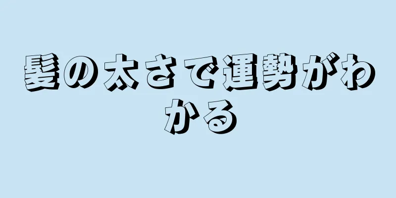 髪の太さで運勢がわかる