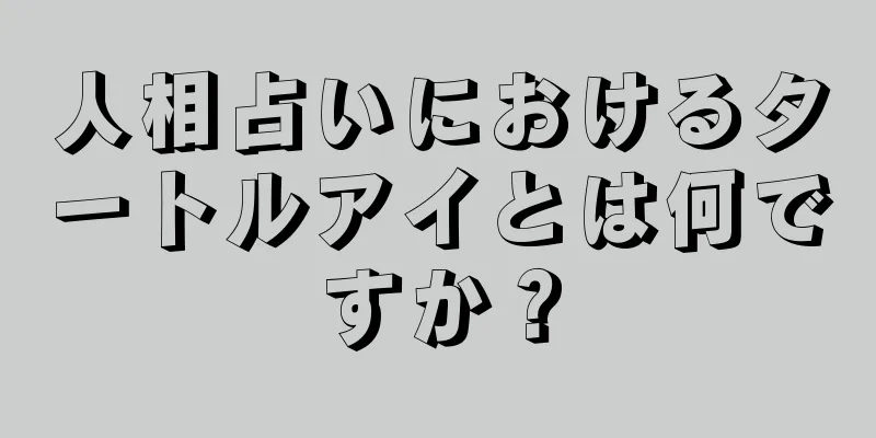 人相占いにおけるタートルアイとは何ですか？