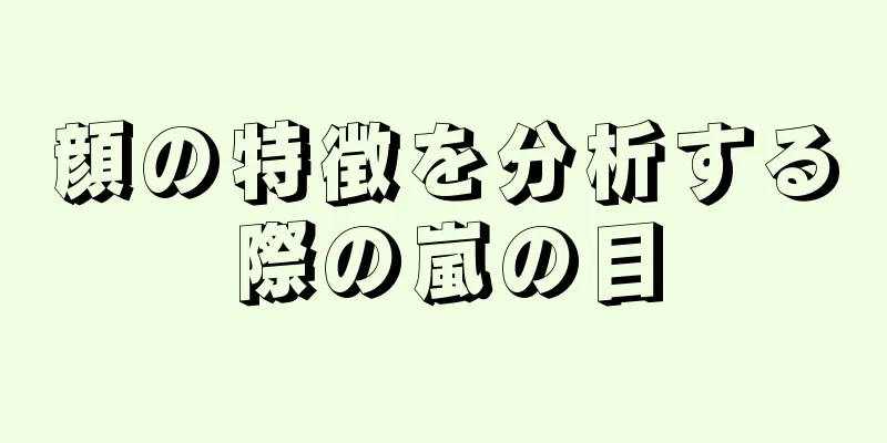 顔の特徴を分析する際の嵐の目