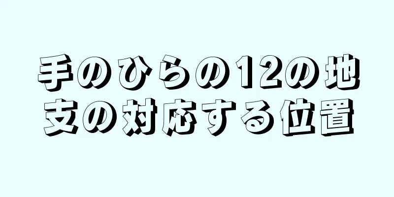 手のひらの12の地支の対応する位置