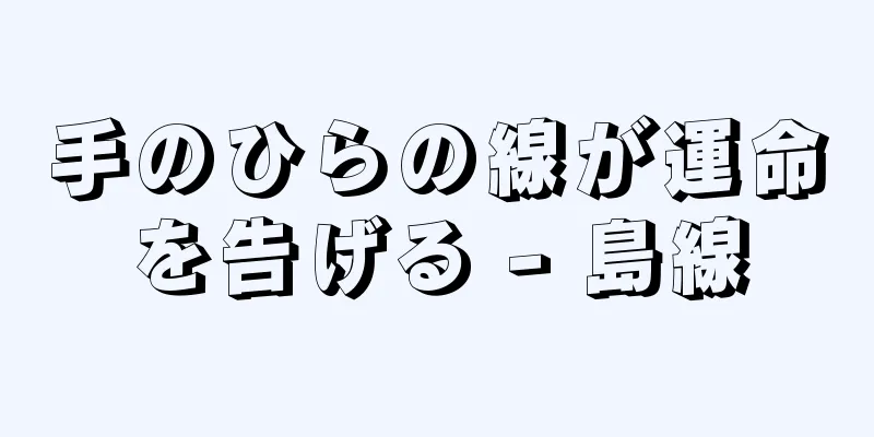 手のひらの線が運命を告げる - 島線