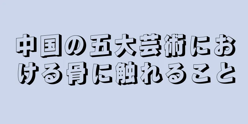 中国の五大芸術における骨に触れること