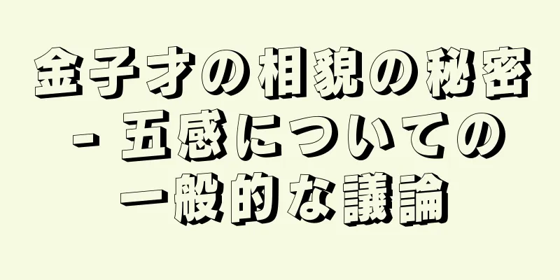 金子才の相貌の秘密 - 五感についての一般的な議論