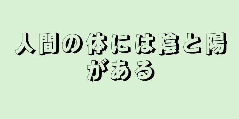 人間の体には陰と陽がある