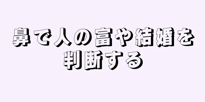 鼻で人の富や結婚を判断する