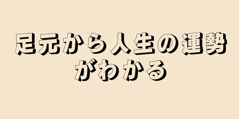 足元から人生の運勢がわかる