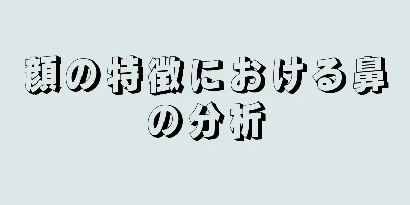 顔の特徴における鼻の分析