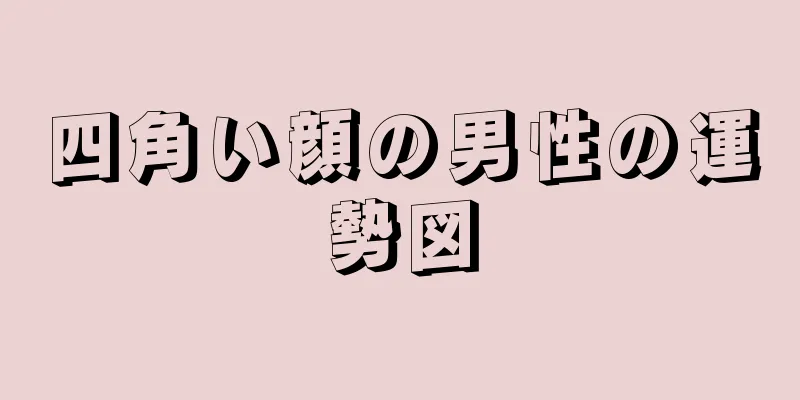 四角い顔の男性の運勢図