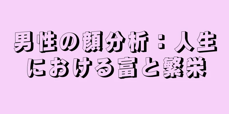 男性の顔分析：人生における富と繁栄