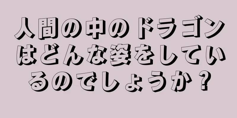 人間の中のドラゴンはどんな姿をしているのでしょうか？