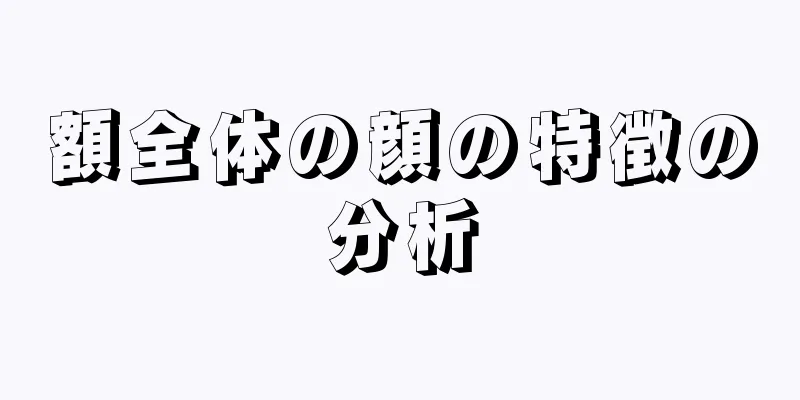 額全体の顔の特徴の分析