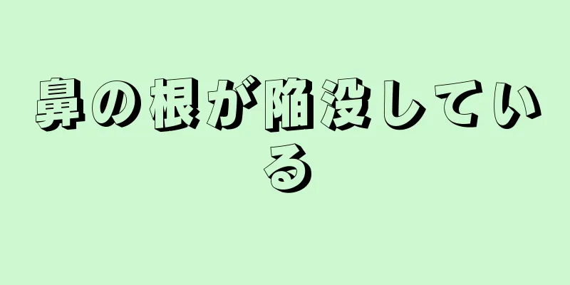 鼻の根が陥没している