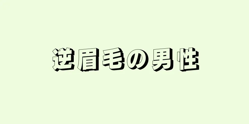 逆眉毛の男性