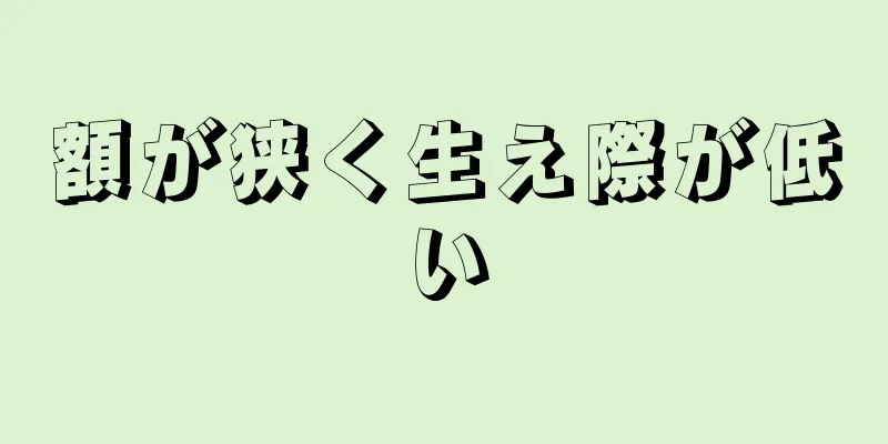 額が狭く生え際が低い