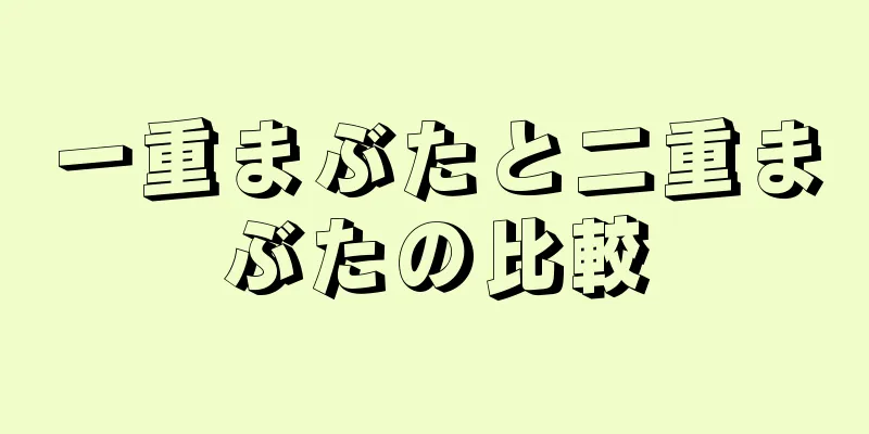 一重まぶたと二重まぶたの比較