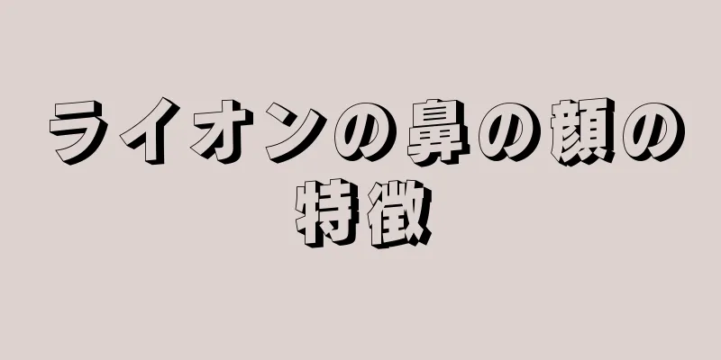 ライオンの鼻の顔の特徴