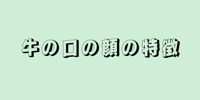 牛の口の顔の特徴