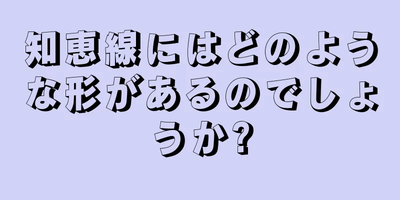 知恵線にはどのような形があるのでしょうか?