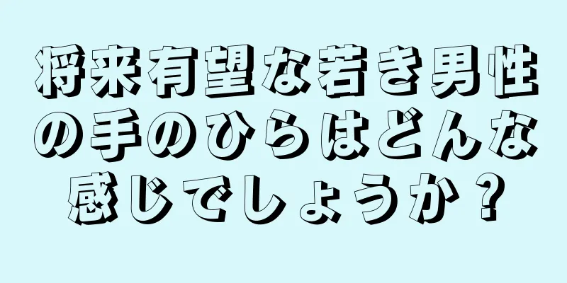 将来有望な若き男性の手のひらはどんな感じでしょうか？