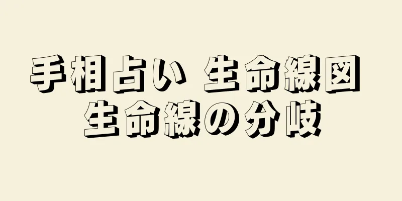 手相占い 生命線図 生命線の分岐