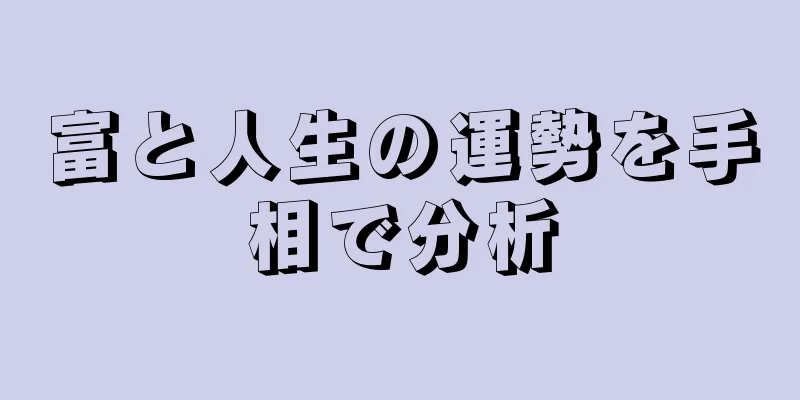 富と人生の運勢を手相で分析