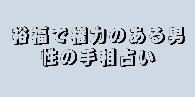 裕福で権力のある男性の手相占い