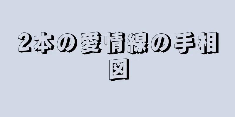 2本の愛情線の手相図