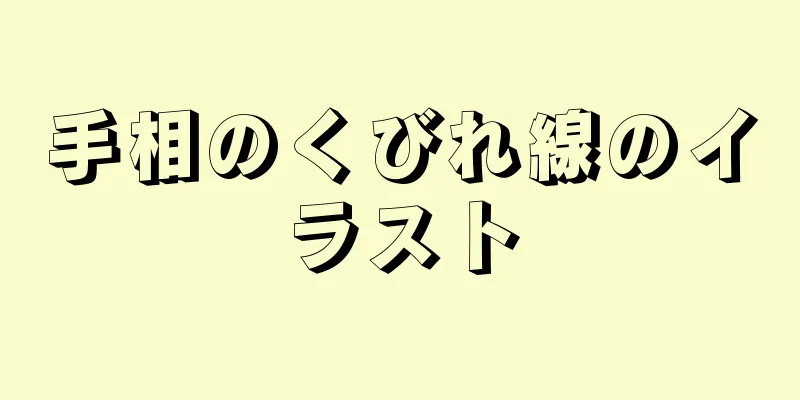 手相のくびれ線のイラスト