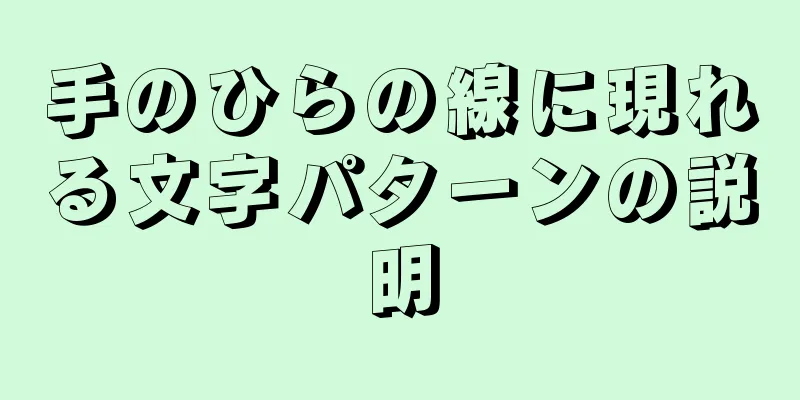 手のひらの線に現れる文字パターンの説明