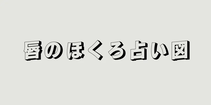 唇のほくろ占い図