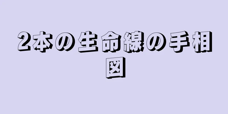 2本の生命線の手相図