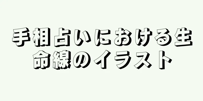 手相占いにおける生命線のイラスト