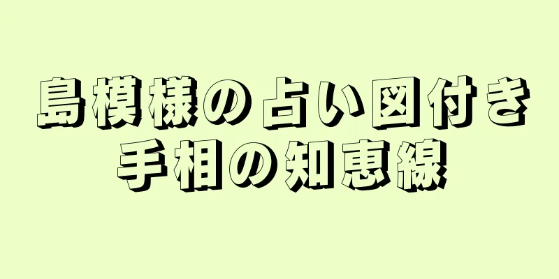 島模様の占い図付き手相の知恵線