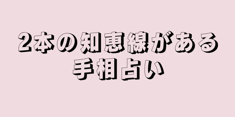 2本の知恵線がある手相占い