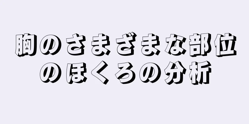 胸のさまざまな部位のほくろの分析