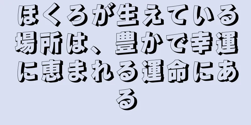 ほくろが生えている場所は、豊かで幸運に恵まれる運命にある