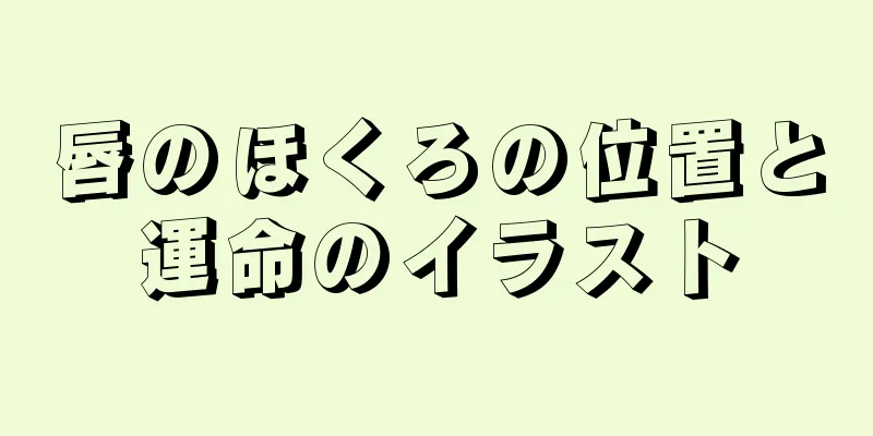 唇のほくろの位置と運命のイラスト